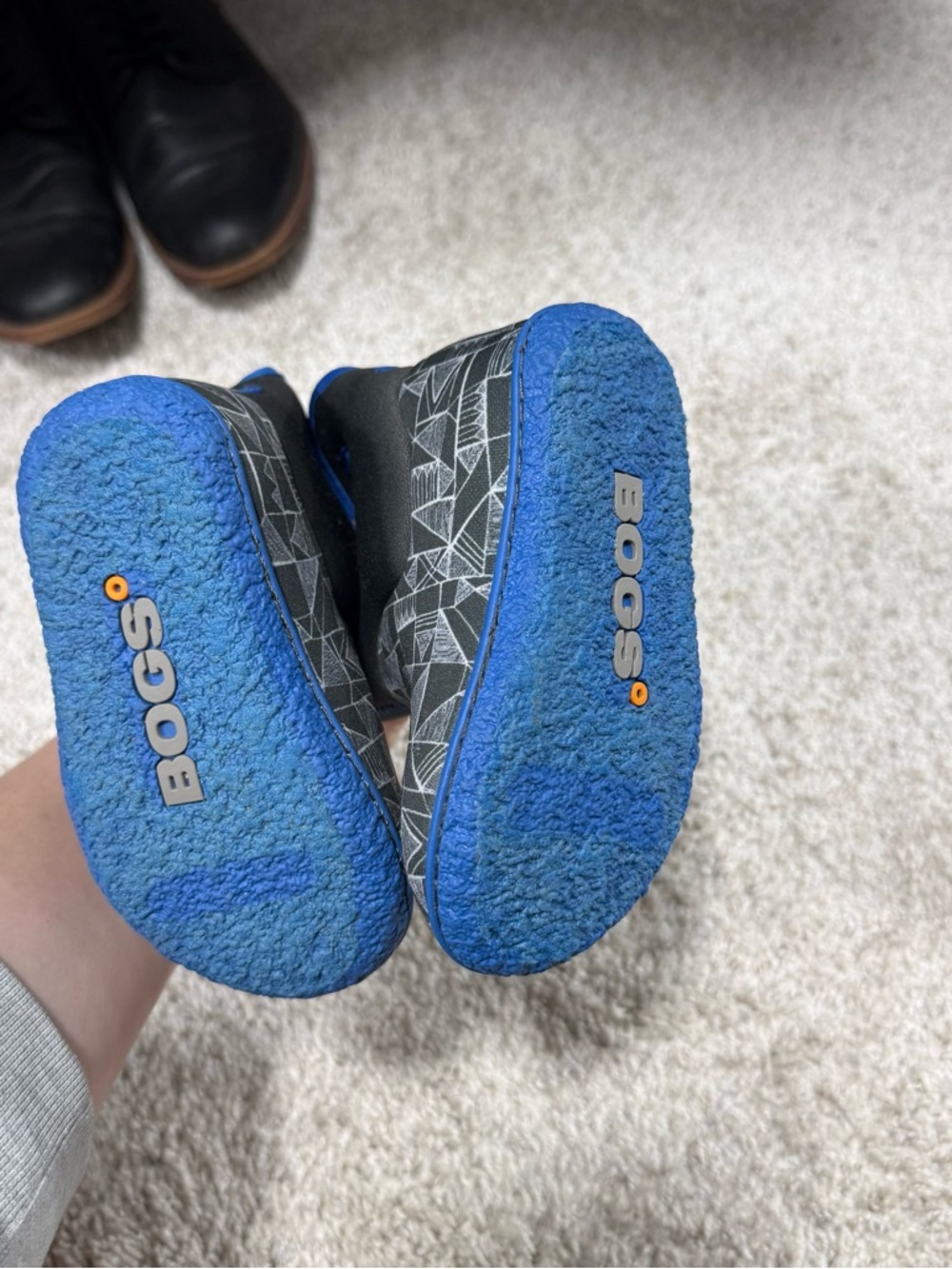 Bogs Kids Grey and Blue Insulated Rain Boots - Picture 3 of 3